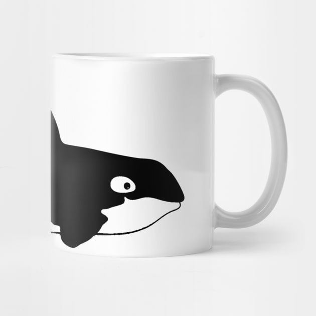 Black and white orca tail up Killer Whale by Made the Cut